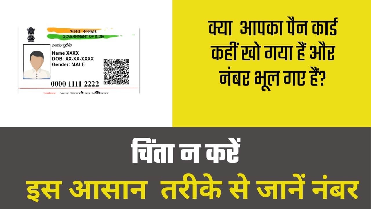 PAN Card Number: पैन कार्ड कहीं खो गया है और नंबर भूल गए हैं?, चिंता न करें, इस आसान तरीके से जानें नंबर